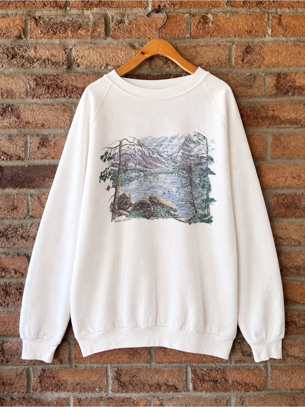 Northern Reflections Vintage Scenic Landscape Crewneck Sweatshirt Cottagecore